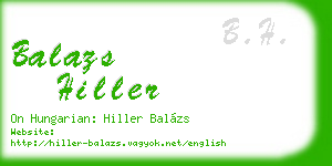 balazs hiller business card