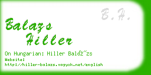 balazs hiller business card